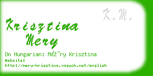 krisztina mery business card